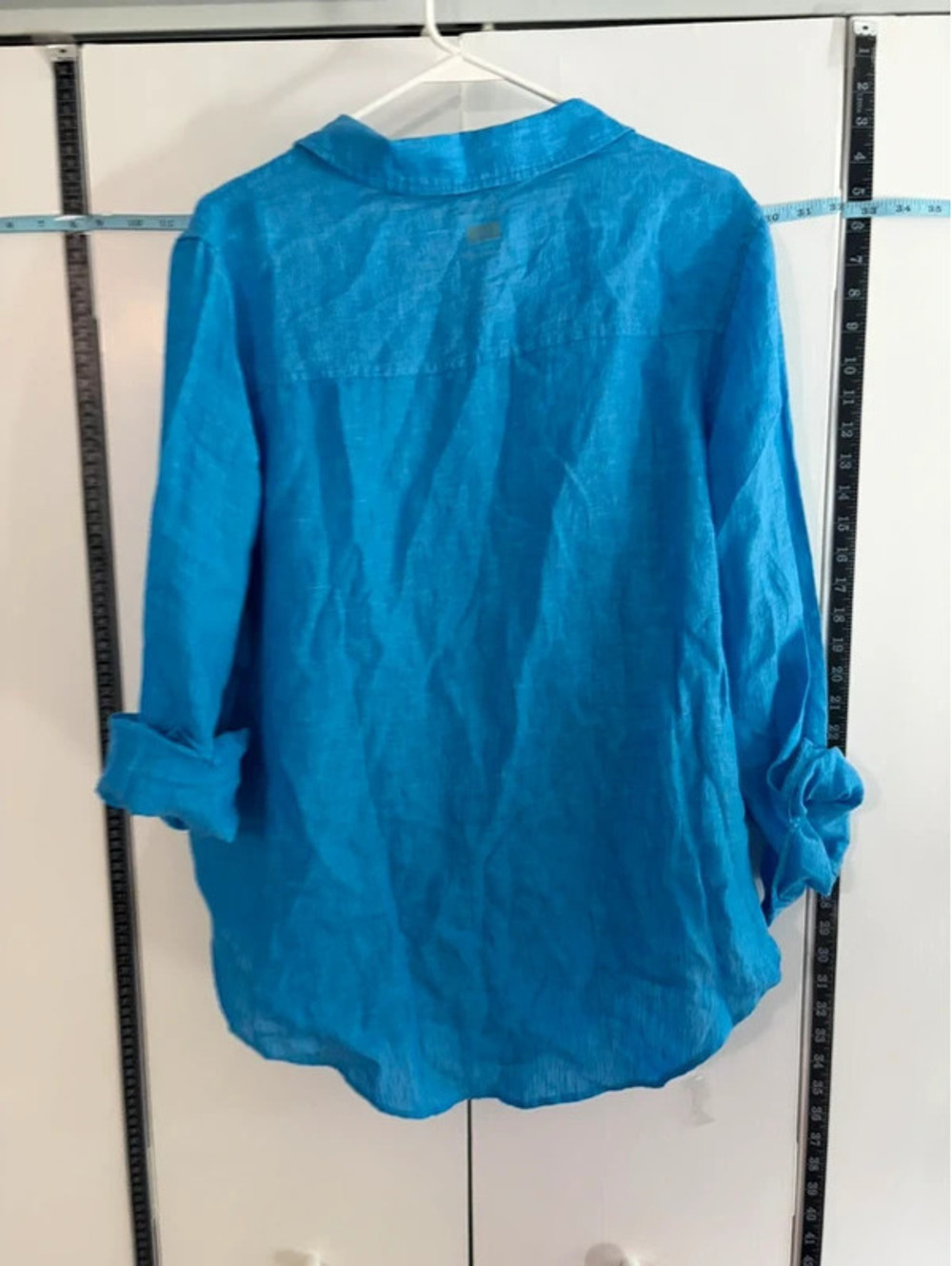 Lilly Pulitzer XXL Blue 100% Linen Button Down Shirt NWT Coastal Resort - Picture 7 of 7